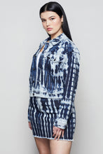 Load image into Gallery viewer, SHIBORI CROPPED JACKET | BLUE468