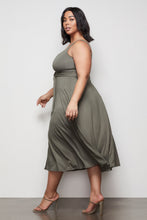 Load image into Gallery viewer, THE BELTED SWING TANK DRESS | SAGE001
