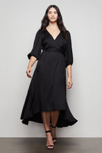 Load image into Gallery viewer, THE WRAP BODY DRESS | BLACK001