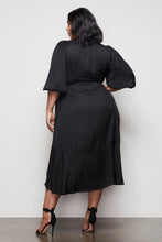 Load image into Gallery viewer, THE WRAP BODY DRESS | BLACK001