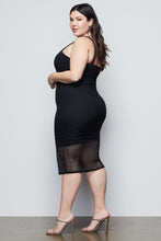 Load image into Gallery viewer, SHEER MESH MIDI DRESS | BLACK001