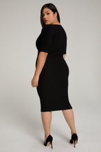 Load image into Gallery viewer, DRAMATIC ZIP MIDI | BLACK001