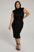 Load image into Gallery viewer, MOCK NECK POWER DRESS | BLACK001