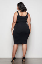 Load image into Gallery viewer, THE CONTOURED MIDI SKIRT | BLACK001