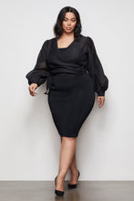 Load image into Gallery viewer, THE CONTOURED MIDI SKIRT | BLACK001