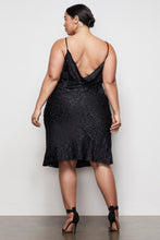 Load image into Gallery viewer, THE MIDNIGHT LEOPARD BURNOUT DRESS | BLACK001