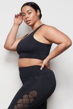 Load image into Gallery viewer, THE CRISS CROSS CROP TOP | BLACK001
