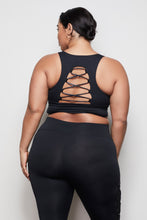 Load image into Gallery viewer, THE CRISS CROSS CROP TOP | BLACK001