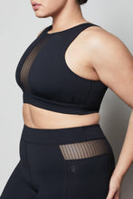 Load image into Gallery viewer, PINTUCK MESH BRA | BLACK001