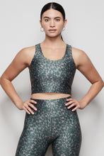 Load image into Gallery viewer, THE FEROCIOUS CRISS CROSS CROP TOP | SPRING LEOPARD001