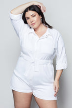 Load image into Gallery viewer, CUFFED PLAYSUIT | WHITE001