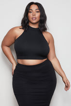 Load image into Gallery viewer, THE INTO YOU HALTER CROP TOP | BLACK001