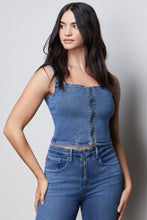 Load image into Gallery viewer, ZIP FRONT TOP | BLUE426
