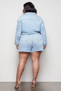 CROPPED JACKET | BLUE427