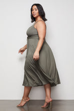 Load image into Gallery viewer, THE BELTED SWING TANK DRESS | SAGE001
