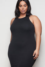 Load image into Gallery viewer, THE BODY SCULPTED MIDI DRESS | BLACK001
