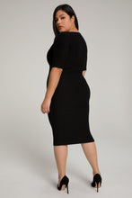 Load image into Gallery viewer, DRAMATIC ZIP MIDI | BLACK001
