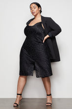 Load image into Gallery viewer, THE MIDNIGHT LEOPARD BURNOUT DRESS | BLACK001
