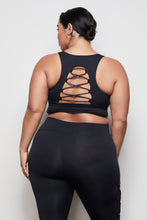 Load image into Gallery viewer, THE CRISS CROSS CROP TOP | BLACK001
