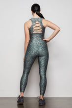 Load image into Gallery viewer, THE FEROCIOUS CRISS CROSS CROP TOP | SPRING LEOPARD001
