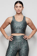 Load image into Gallery viewer, THE FEROCIOUS CRISS CROSS CROP TOP | SPRING LEOPARD001
