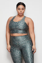 Load image into Gallery viewer, THE FEROCIOUS CRISS CROSS CROP TOP | SPRING LEOPARD001
