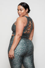 Load image into Gallery viewer, THE FEROCIOUS CRISS CROSS CROP TOP | SPRING LEOPARD001
