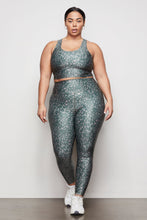 Load image into Gallery viewer, THE FEROCIOUS CRISS CROSS CROP TOP | SPRING LEOPARD001
