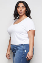 Load image into Gallery viewer, THE BABY SCOOP NECK TEE | WHITE001
