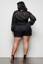 Load image into Gallery viewer, THE MIDNIGHT LEOPARD BURNOUT SHORTS | BLACK001
