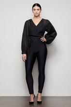 Load image into Gallery viewer, THE ORGANZA WRAP TOP | BLACK001
