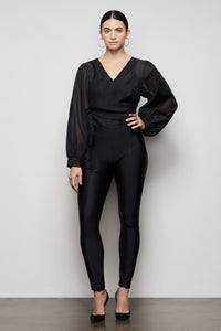 THE ORGANZA WRAP TOP | BLACK001