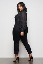 Load image into Gallery viewer, THE ORGANZA WRAP TOP | BLACK001
