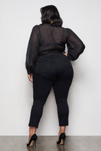 Load image into Gallery viewer, THE ORGANZA WRAP TOP | BLACK001
