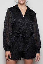 Load image into Gallery viewer, THE MIDNIGHT LEOPARD BURNOUT TOP | BLACK001
