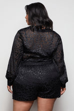 Load image into Gallery viewer, THE MIDNIGHT LEOPARD BURNOUT TOP | BLACK001
