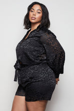 Load image into Gallery viewer, THE MIDNIGHT LEOPARD BURNOUT TOP | BLACK001

