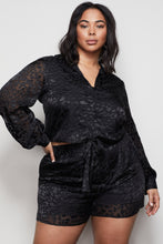 Load image into Gallery viewer, THE MIDNIGHT LEOPARD BURNOUT TOP | BLACK001
