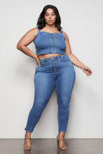 Load image into Gallery viewer, ZIP FRONT TOP | BLUE426
